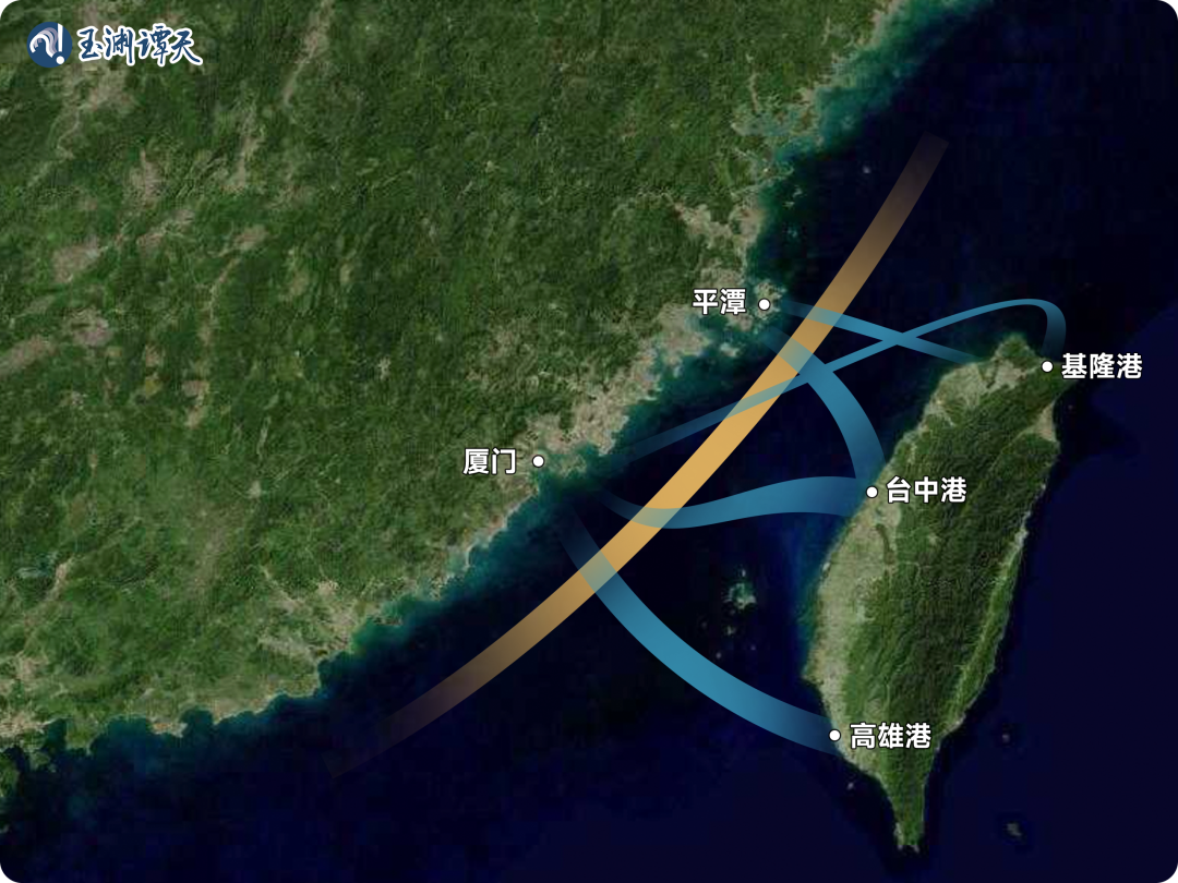 臺(tái)灣海峽部分航路示意